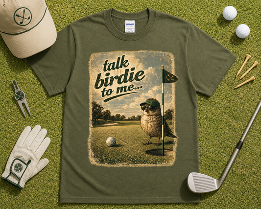 Talk Birdie To Me golf graphic tee with birdie golf design vintage golfer gift shirt United States