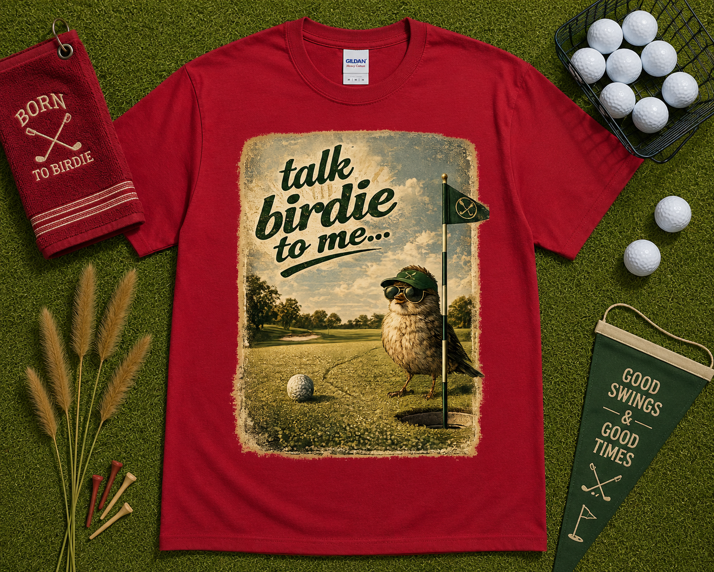Funny birdie golf shirt Talk Birdie To Me graphic tee vintage golf lover gift for golfers nationwide